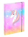 BAAGL  Růžové Desky na školní sešity A4 Rainbow Unicorn Baagl