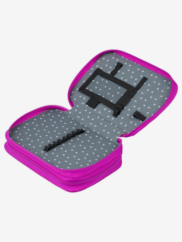 BAAGL  Růžový školní penál dvoupatrový Baagl Jednorožec