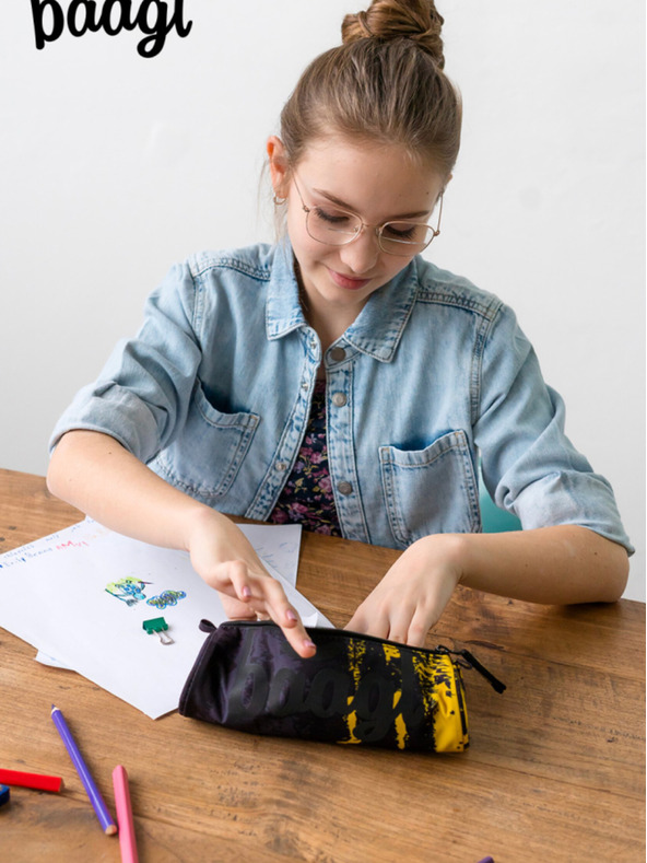 BAAGL  Šedé studentské pouzdro Baagl Dune