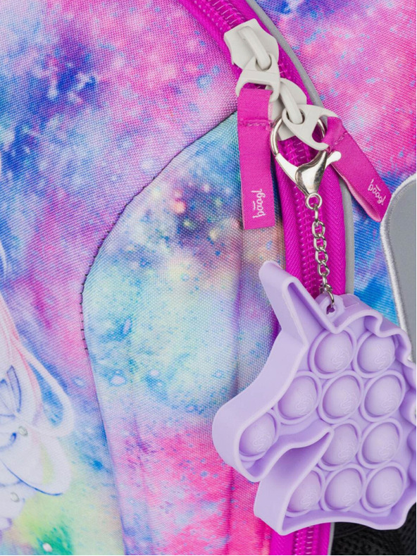 BAAGL  Růžová školní aktovka Baagl Shelly Jednorožec