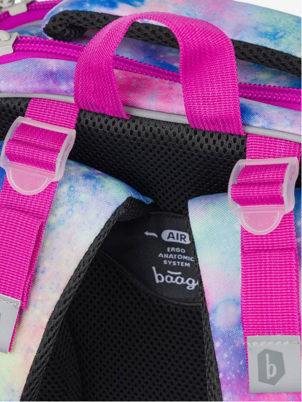 BAAGL  Růžová školní aktovka Baagl Shelly Jednorožec