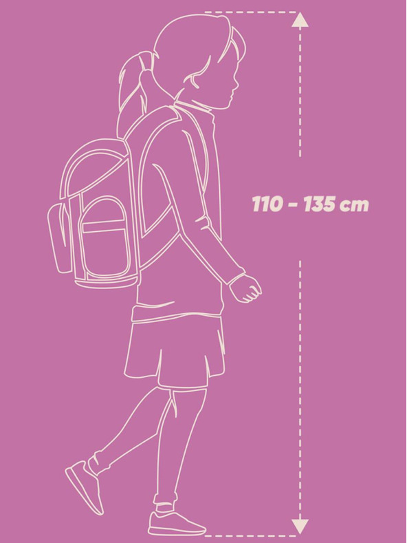 BAAGL  Fialová školní aktovka Ergo Baagl Kůň