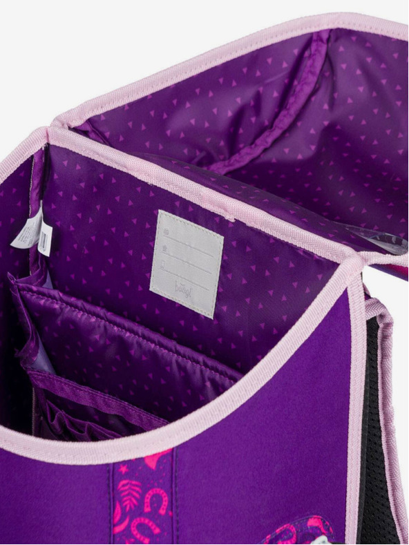 BAAGL  Fialová školní aktovka Ergo Baagl Kůň