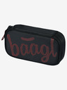 BAAGL  Černý školní set - batoh, penál, sáček Baagl Skate Red