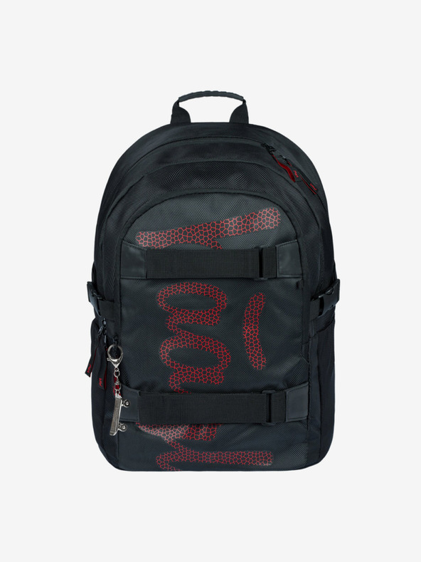 BAAGL  Černý školní set - batoh, penál, sáček Baagl Skate Red