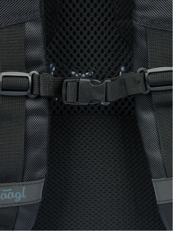 BAAGL  Černý školní set - batoh, penál, sáček Baagl Skate Red