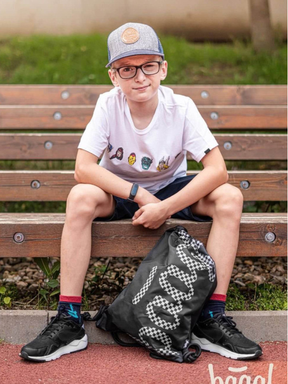 BAAGL  Černý 3 set skate ska: batoh, penál, sáček Baagl