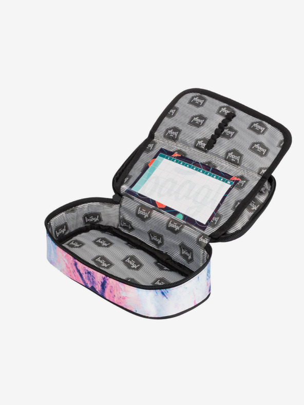 BAAGL  Růžový 3 set abstract: batoh, penál, sáček Baagl