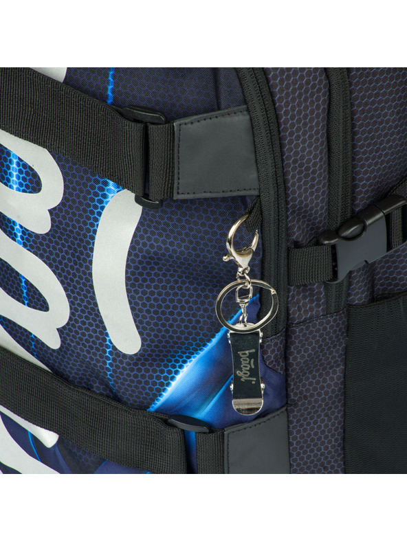 BAAGL  Černý Školní batoh Skate Bluelight Baagl