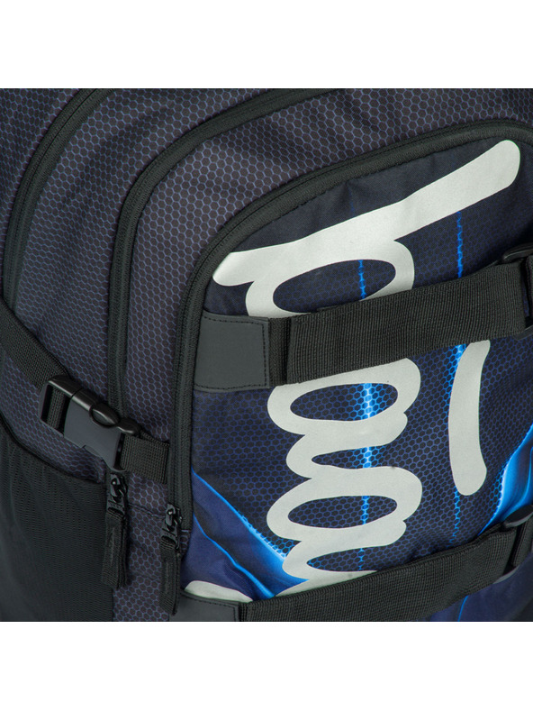 BAAGL  Černý Školní batoh Skate Bluelight Baagl
