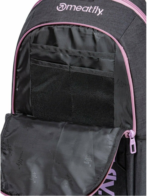 Meatfly Meatfly batoh Basejumper Pink / Charcoal Heather 22 L