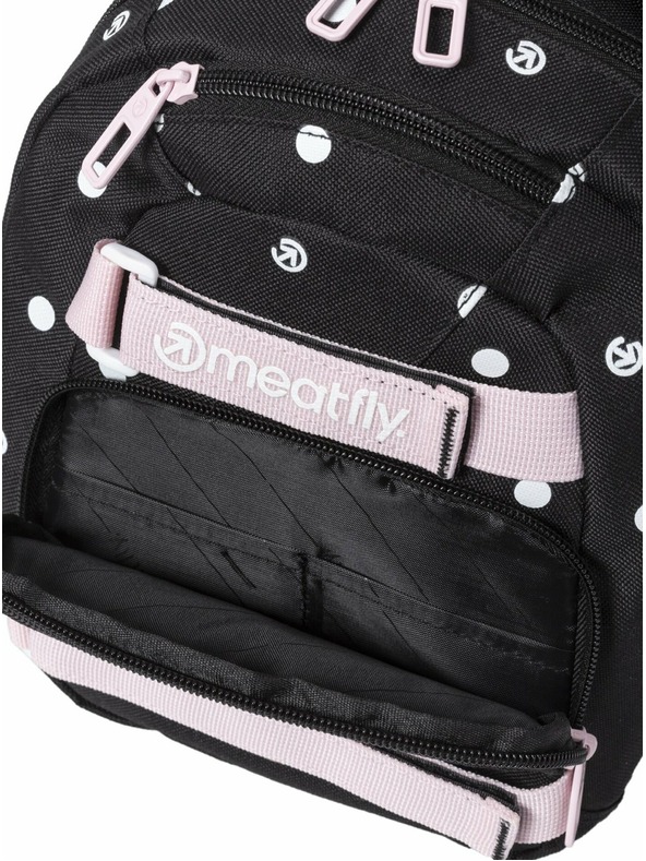 Meatfly Meatfly batoh Levi Black Dots 10 L | Černá | Objem 10 L