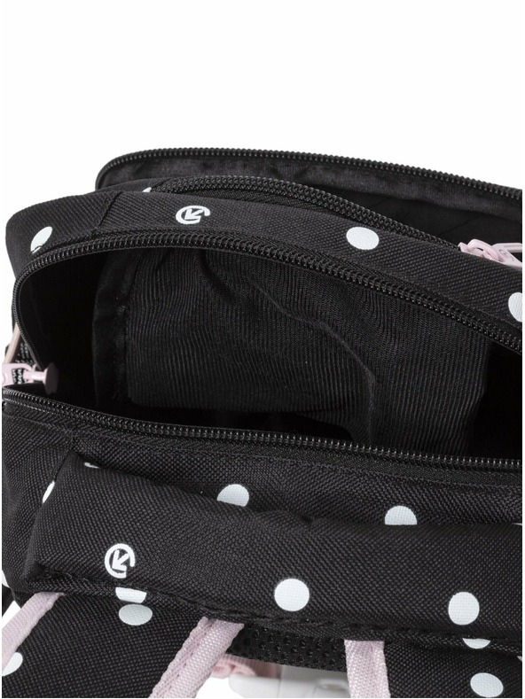 Meatfly Meatfly batoh Levi Black Dots 10 L | Černá | Objem 10 L