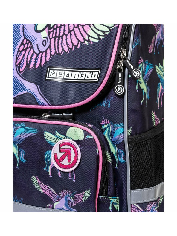 Meatfly Meatfly školní aktovka Alex Black Unicorn