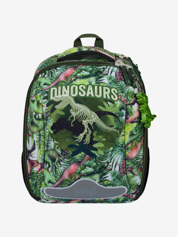 BAAGL  Zelená školní aktovka shelly dinosaurs Baagl