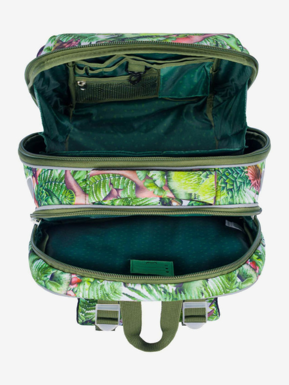 BAAGL  Zelená školní aktovka shelly dinosaurs Baagl