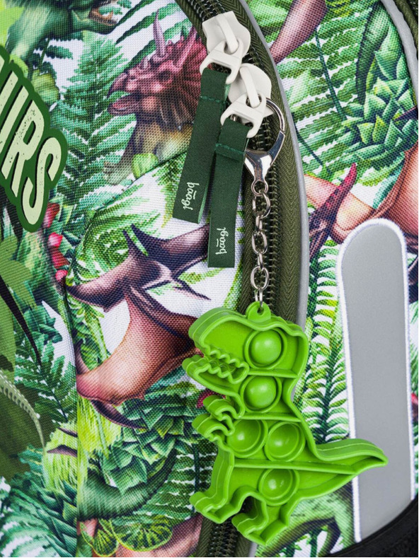 BAAGL  Zelená školní aktovka shelly dinosaurs Baagl