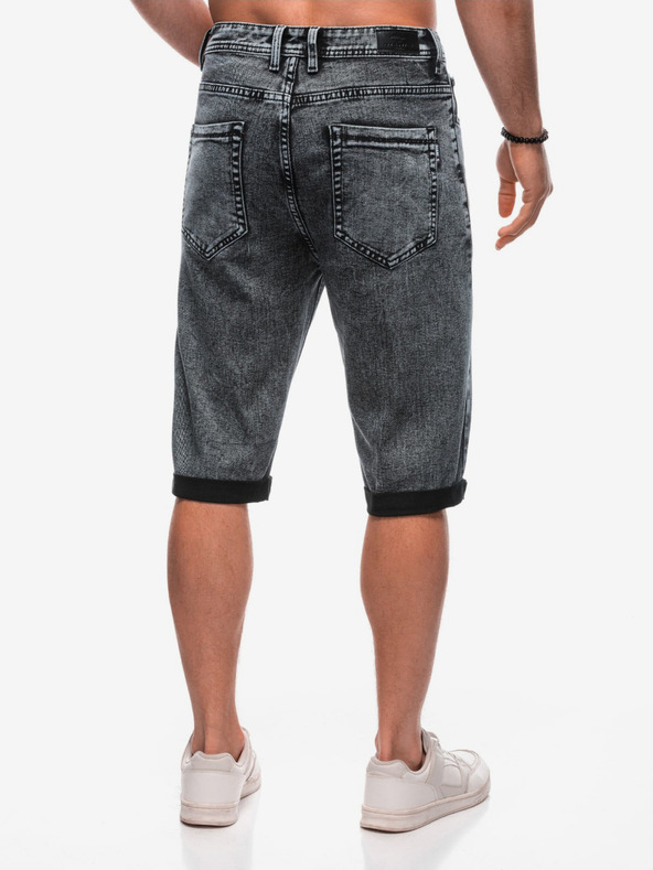 Edoti Pánské džínové kraťasy W - černá EDOTI