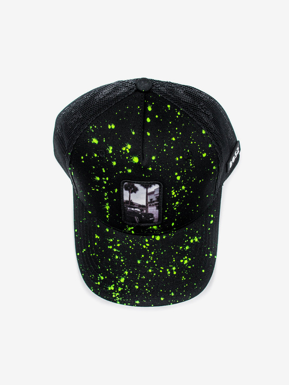 Be52 Be52 Wagon splash kšiltovka premium černá/neon zelená