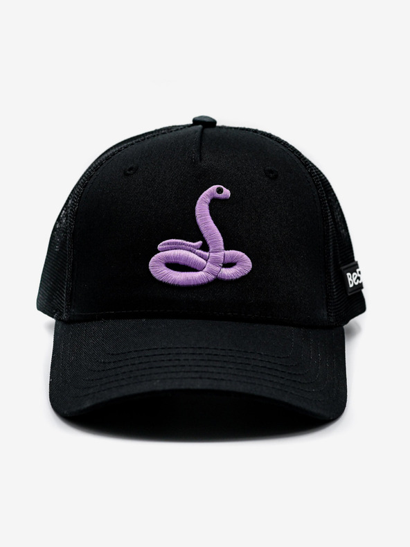Be52 Be52 Snake kšiltovka premium černá/light violet