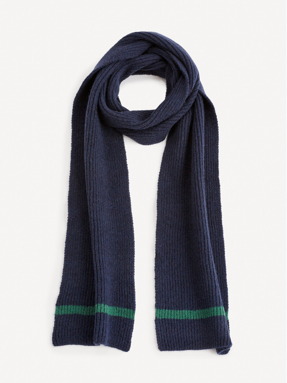 Celio Sada tmavě modré pánské čepice, šály a rukavic v dárkovém balení Celio