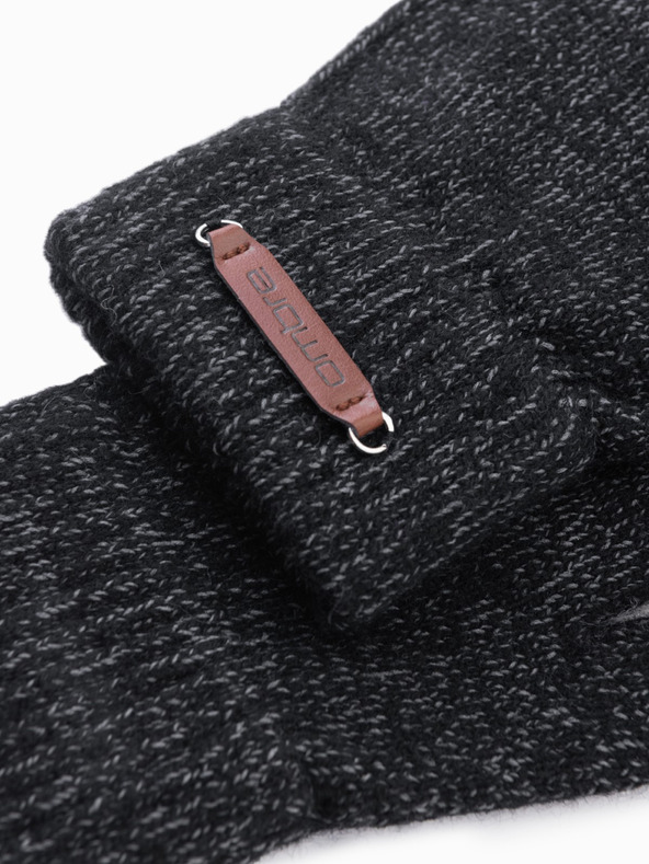 Ombre Clothing Pánské pletené rukavice s vlnou Ombre Clothing