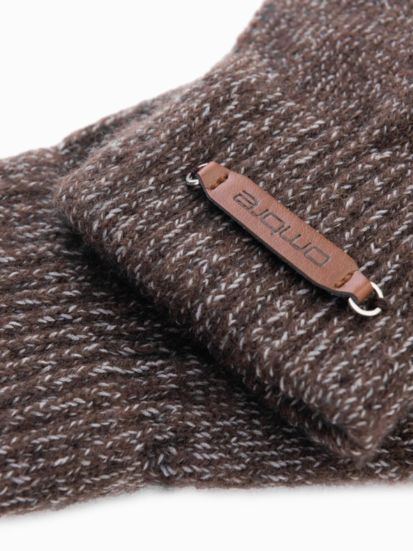 Ombre Clothing Pánské pletené rukavice s vlnou Ombre Clothing