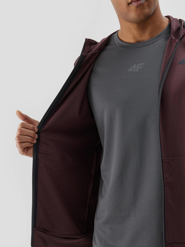 4F Pánská sportovní rozepínací mikina s kapucí 4F