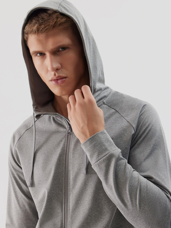 4F Pánská sportovní rozepínací mikina s kapucí 4F