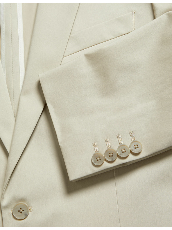 Marks & Spencer Blejzr s vysokým podílem bavlny, mírně projmutý střih Marks & Spencer béžová