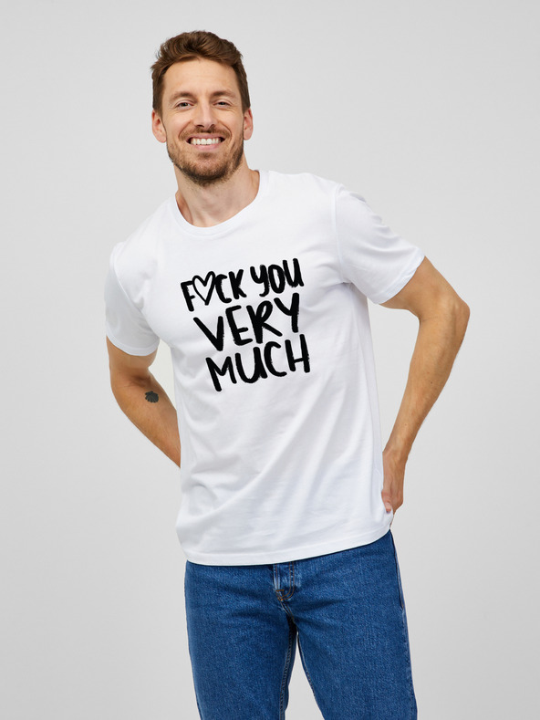 ZOOT.Original Bílé pánské tričko Zoot Original Fuck you very much