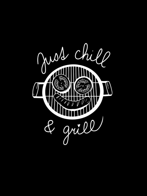 ZOOT.Original Černé pánské tričko ZOOT.Original Just chill & grill