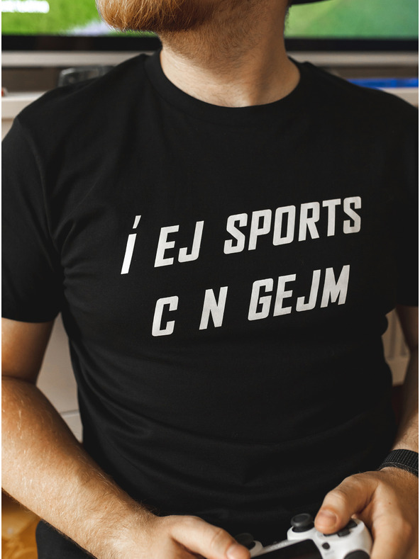 ZOOT.Original Černé pánské tričko ZOOT Original Í EJ SPORTS C N GEJM