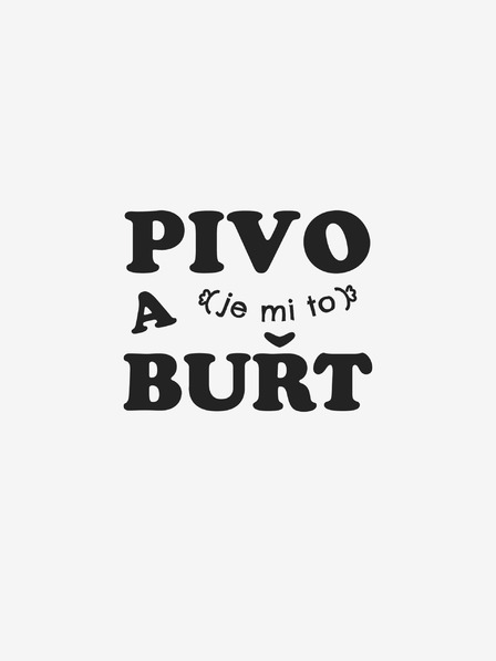 ZOOT.Original Bílé pánské tričko ZOOT.Original PIVO a (je mi to) BUŘT