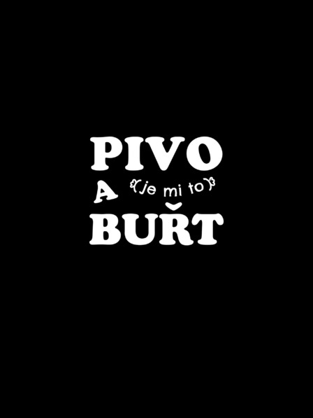 ZOOT.Original Černé pánské tričko ZOOT.Original PIVO a (je mi to) BUŘT