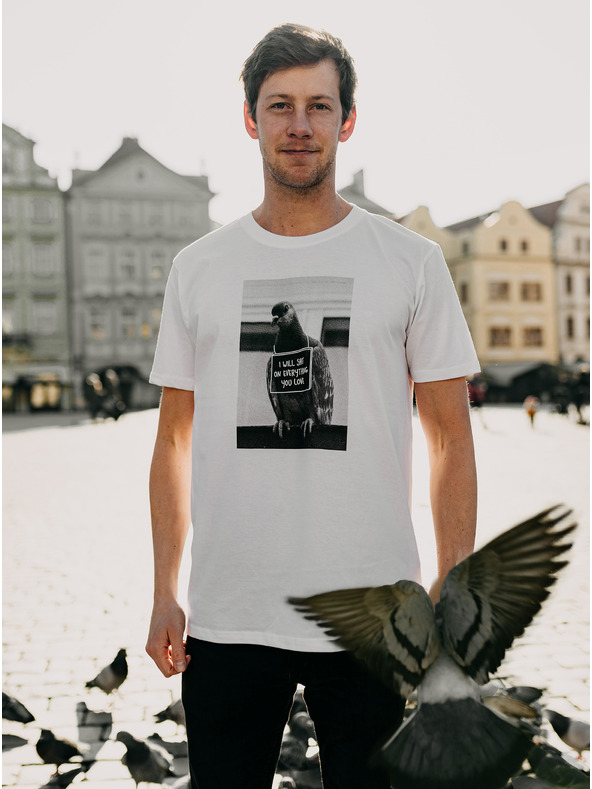 ZOOT.Original Bílé pánské tričko ZOOT Original Holub