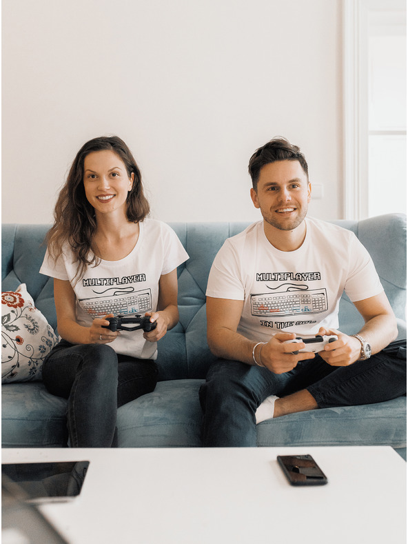 ZOOT.Original Bílé pánské tričko ZOOT Original Devadesátkový multiplayer