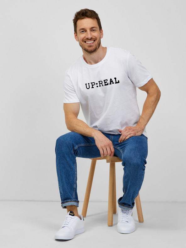 ZOOT.Original Bílé pánské tričko s potiskem ZOOT.Original Up:Real