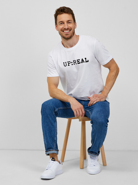 ZOOT.Original Bílé pánské tričko s potiskem ZOOT.Original Up:Real