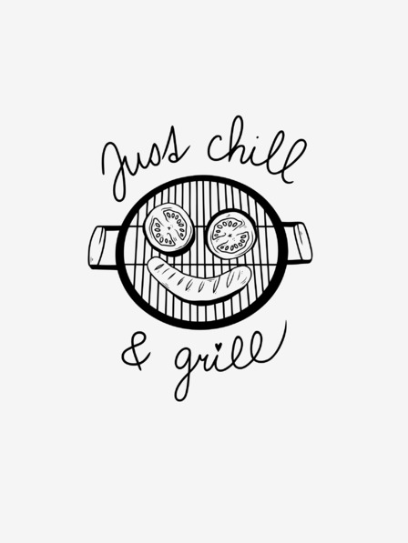 ZOOT.Original Bílé pánské tričko ZOOT.Original Just chill & grill