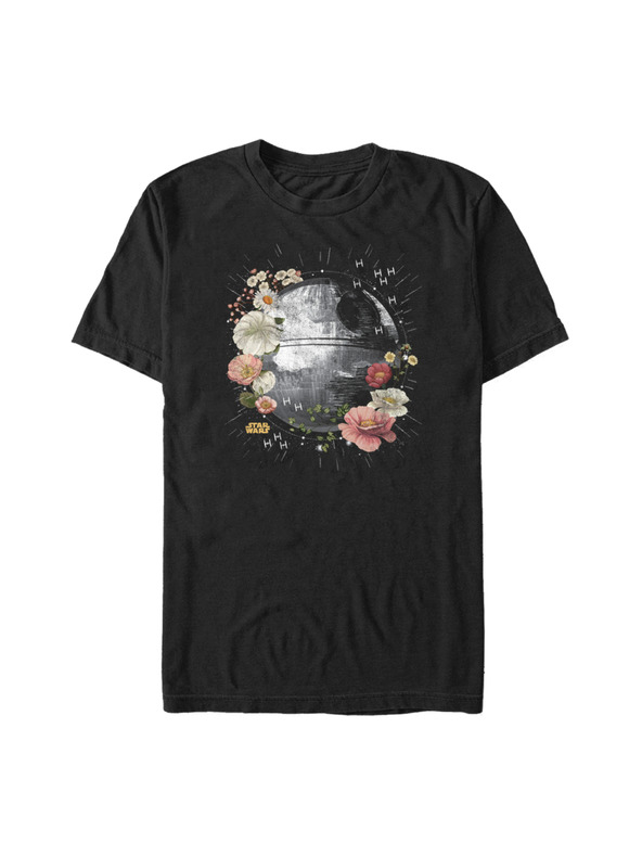 ZOOT.Fan Černé tričko Star Wars FLORAL DEATH STAR