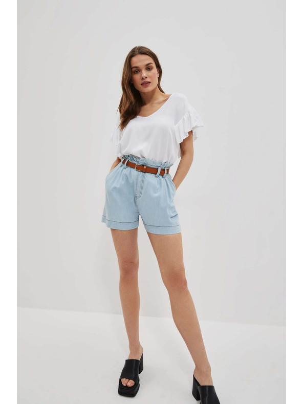 Moodo Světle modré dámské džínové kraťasy Moodo
