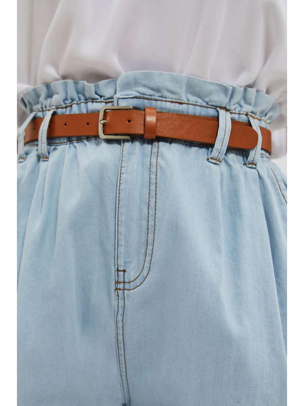 Moodo Světle modré dámské džínové kraťasy Moodo