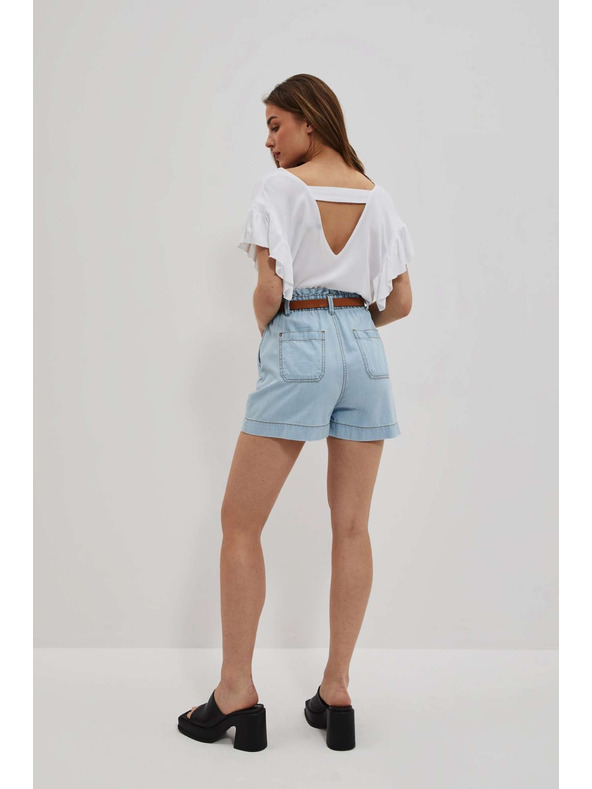 Moodo Světle modré dámské džínové kraťasy Moodo