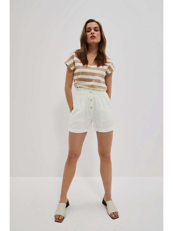 Moodo Bílé dámské kraťasy Moodo