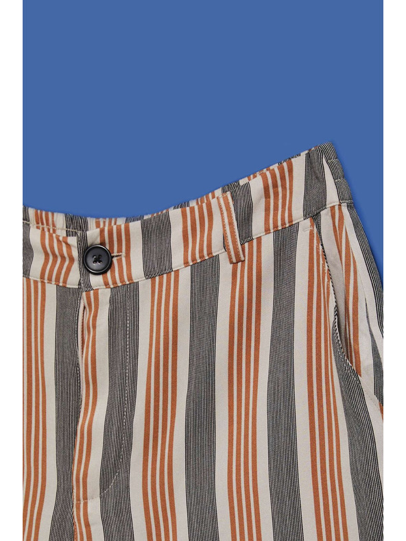 Moodo Šedo-hnědé dámské pruhované kraťasy Moodo