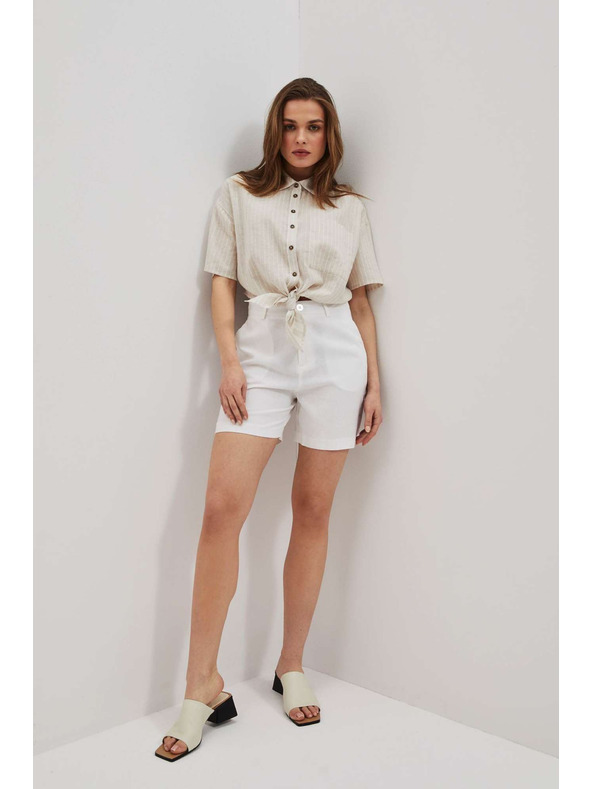 Moodo Bílé dámské kraťasy Moodo