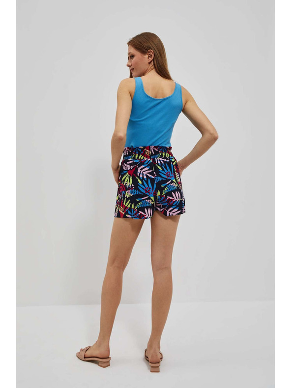 Moodo Tmavě modré dámské vzorované kraťasy Moodo