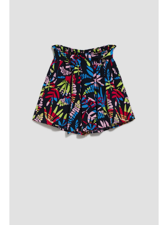 Moodo Tmavě modré dámské vzorované kraťasy Moodo