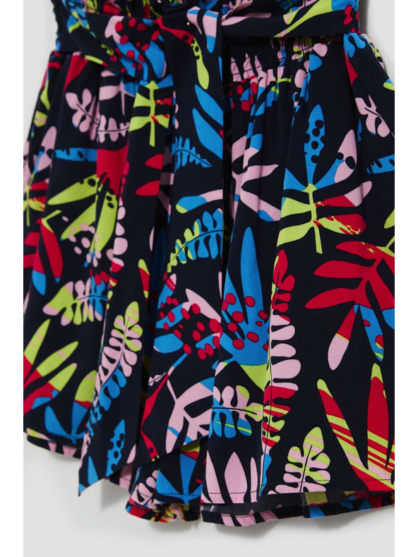 Moodo Tmavě modré dámské vzorované kraťasy Moodo